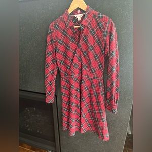 Brooks Brothers Red and Black Plaid Buttondown Shirtdress